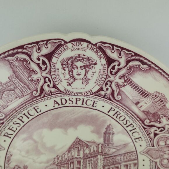 Wedgewood Mulberry Plate College Of The City Of New York The Chemistry Building - Picture 2 of 9